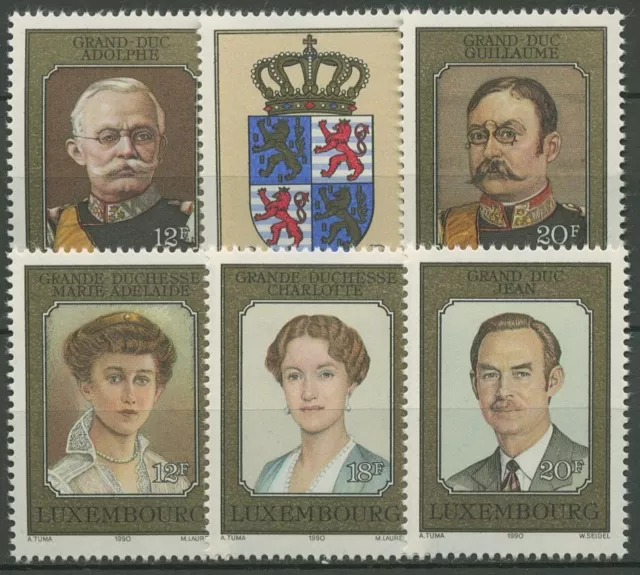 Luxemburg 1990 Königsfamilie Blockmarken aus Block 16 1253/58 postfrisch