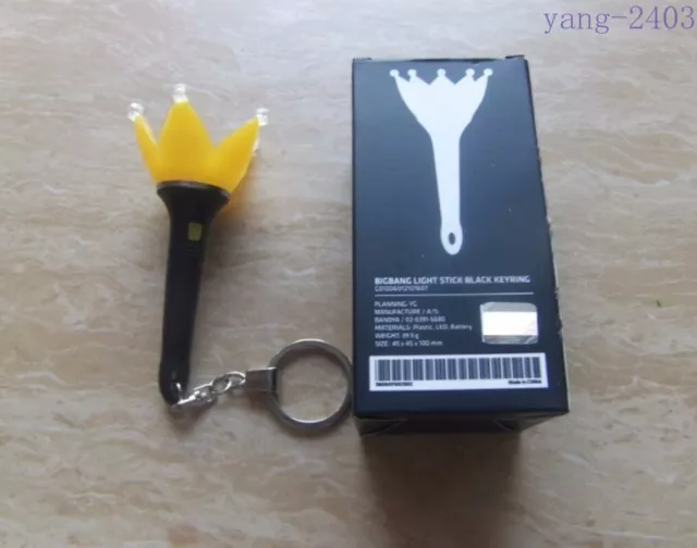 BIGBANG Decennial Concert Prop Light Stick Crown Luminous Lamp keychain Black