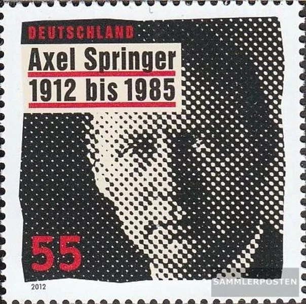 BRD 2927 (kompl.Ausg.) postfrisch 2012 Axel Springer