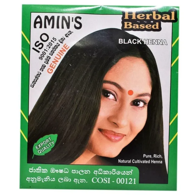 New AMIN'S Herbal Based Black Henna Hair Color Genuine Natural Export Quality