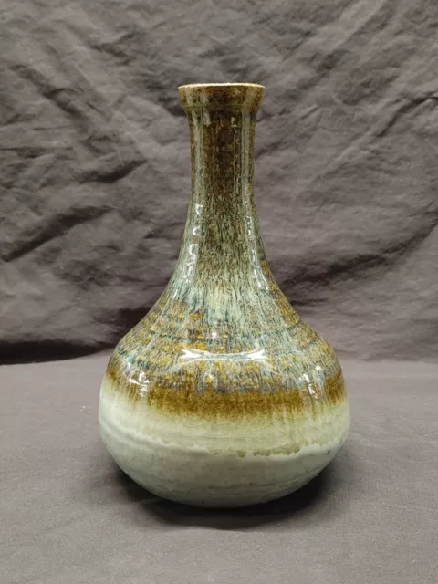 Vintage Drip Glaze Studio Art Pottery Vase 7.5"H