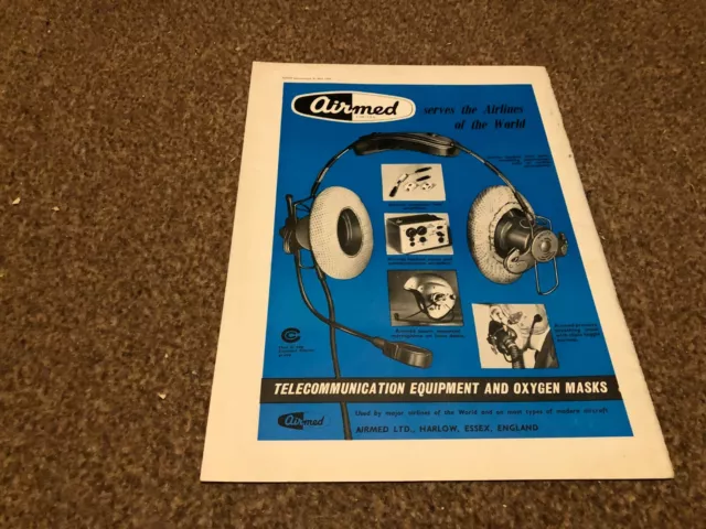 (Ac52) Advert 11X8" Airmed Telecommunication Equipmet And Oxygen Masks