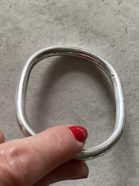 Silver Vintage Bangle Bracelet Argento 800 Bracciale Rigido