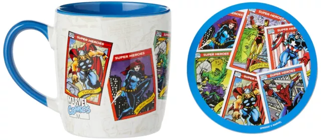 Pyramid International Marvel Comics Mug and Coaster Gift tin Set Collectors Card 2