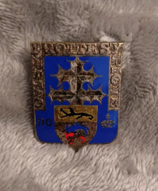 Insigne/badge/pucelle 110 e régiment d'infanterie Drago Paris H114