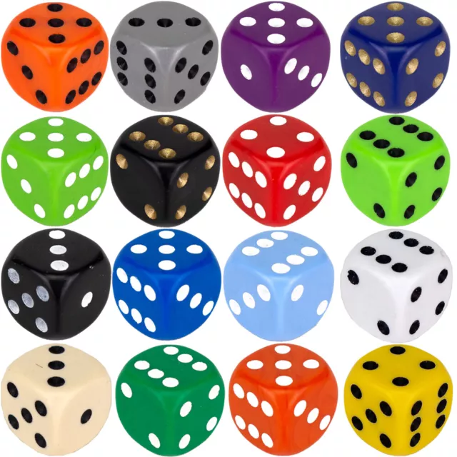 16mm Spot Dice (Select Colour) / D6 Wargames 40k Educational Board Games