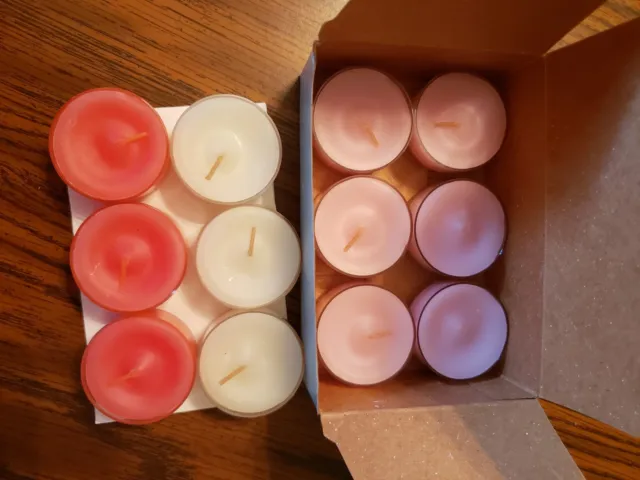 PartyLite Box of 12 Tealight Candles 3 different scents