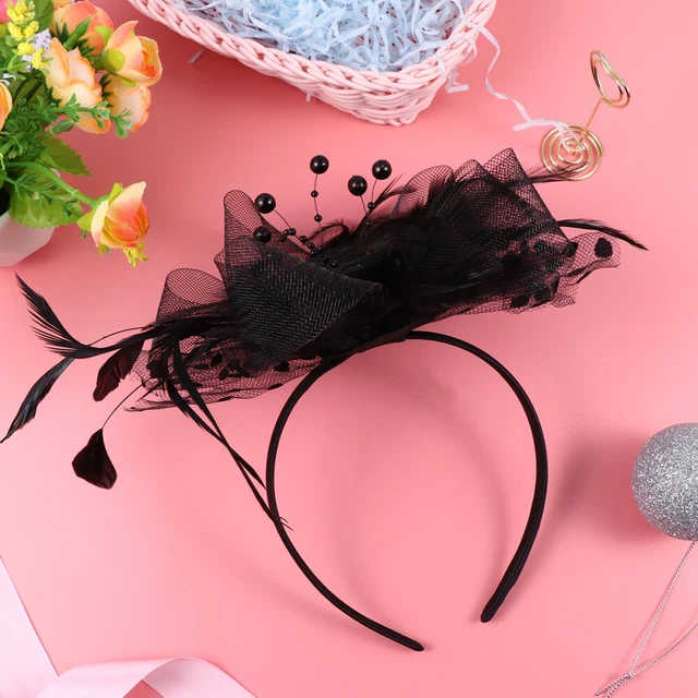 PILLBOX HAT FLOWER Veil Tea Party Headwear Cosplay Hair Band £8.25