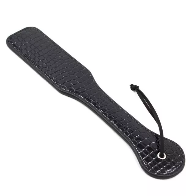 Leder Peitsche Flogger Spanking SM Bondage Riemenpeitsche Paddel Schwarz