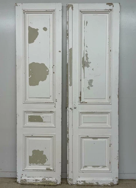 Pair of French Antique Doors/Double Doors-Solid Old Growth Fir Wood
