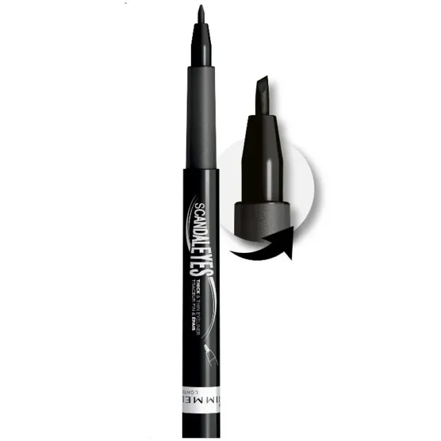 RIMMEL Scandaleyes Thick & Thin Eyeliner 1.1ml - Black - NEW