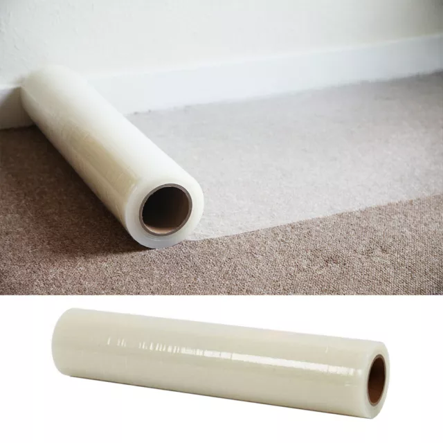 10-100m Self Adhesive Carpet Floor Protector Roll Protection Cover Dust Film UK