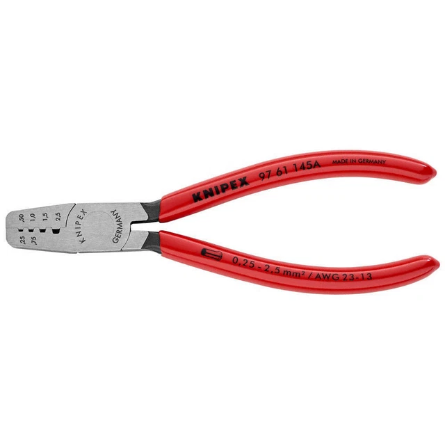 KNIPEX 97 61 145 A Crimper,23 to 13 AWG,5-3/4" L