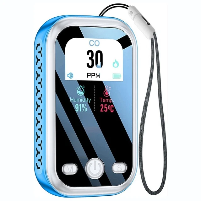 Misuratore portatile di monossido di carbonio, rilevatore di CO ad alta precisione, 3 in 1 CO X8M6