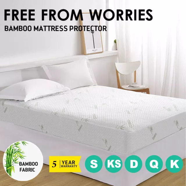 All Size Fully Fitted Bamboo Knitted Mattress Protector Topper Sheet Cover