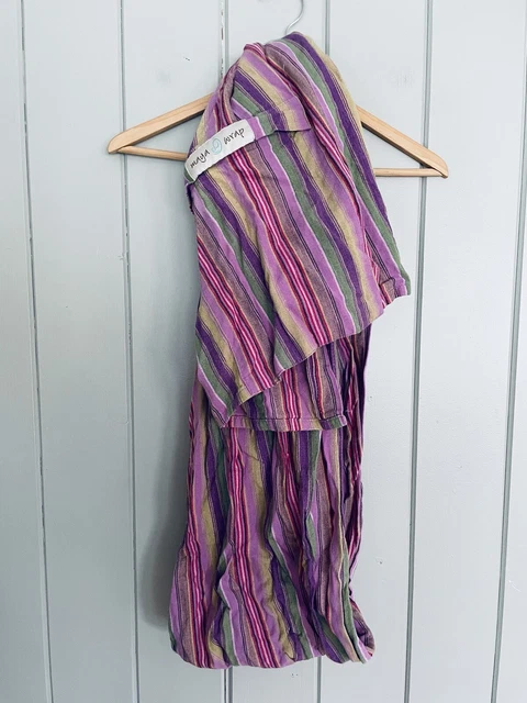 Maya Wrap Lightly Padded Pink Stripe Baby Ring Sling Carrier