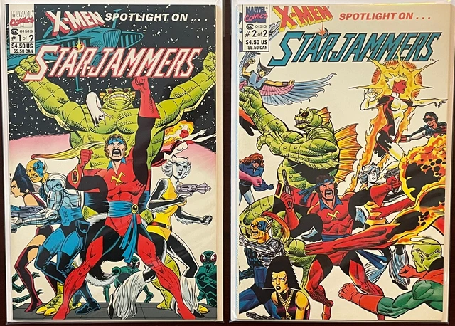 X-MEN Spotlight on Starjammers Rare Complete Limited Series 1 - 2 1990 Marvel NM