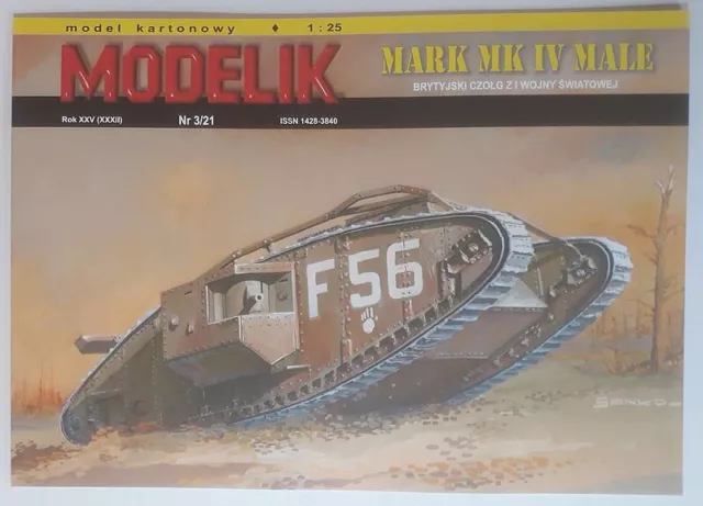 Modelik 3/2021 - Britischer Panzer Mark Mk. IV Male