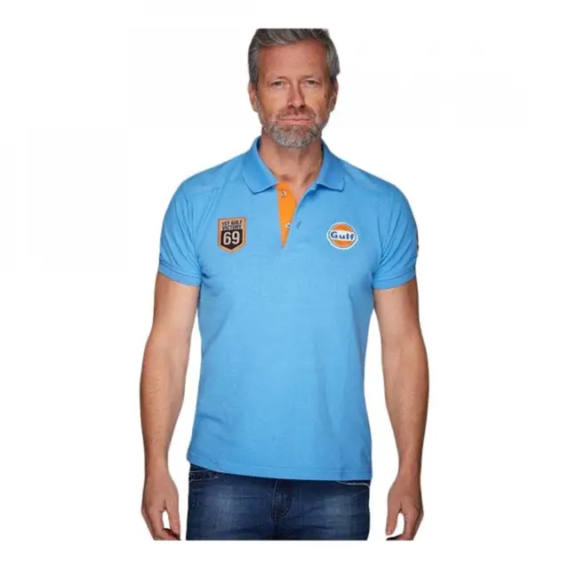 Grandprix Originals 69 Gulf Polo Shirt Cobalt