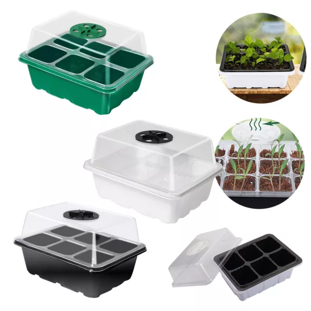 6Cells Seed Trays Set Seedling Starter Tray Germination Plant Pots Grow Box