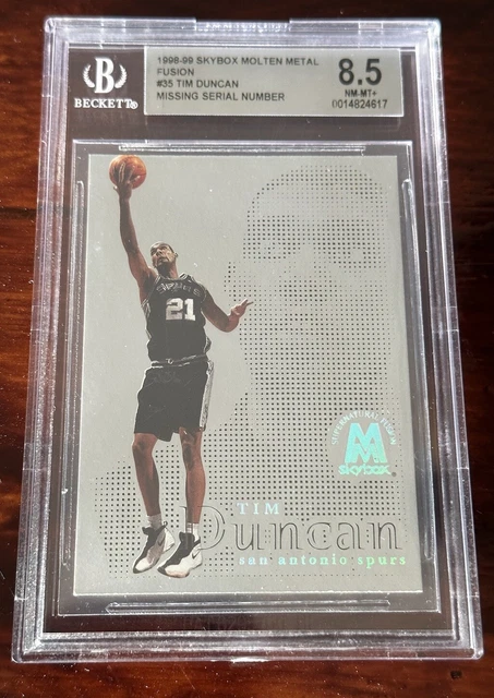 TIM DUNCAN 1998 MOLTEN METAL TITANIUM FUSION /250 Missing Serial # BGS 8.5