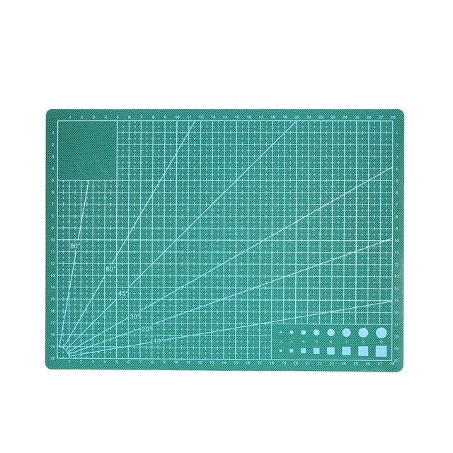 Alfombra de corte A4 para álbum de colección manta costura verde