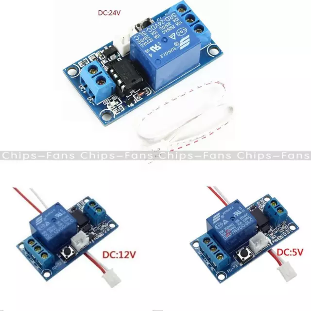 DC 5V/12V/24V 1 Channel Latching Relay Module With Touch Bistable Switch MCU