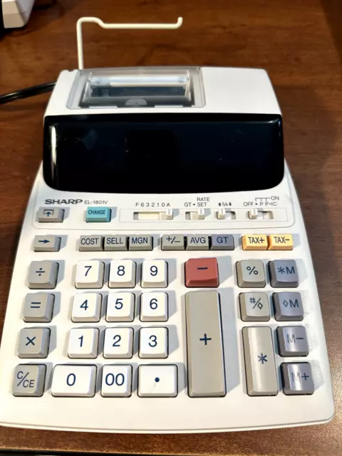 Sharp EL-1801V Portable 12-Digit 2-Color Printing Calculator