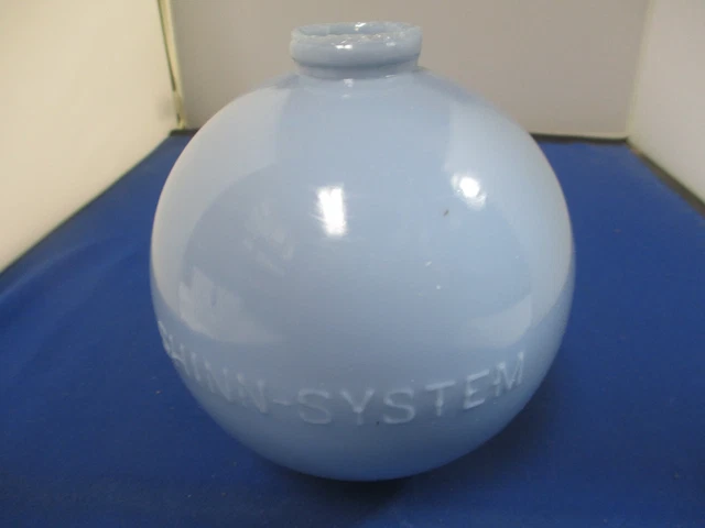 Shinn System Light Blue  Milk Glass Lightning Rod Ball Roof Yard House Decor