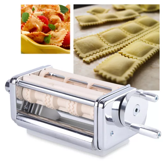 For Pasta Roller Cutter Set,Ravioli Maker Stand Mixer Attachment Kit Silver