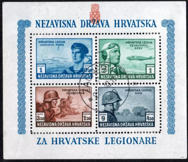 Croatia MiNr.: Block 5A Stamped Croatian Legionnaires