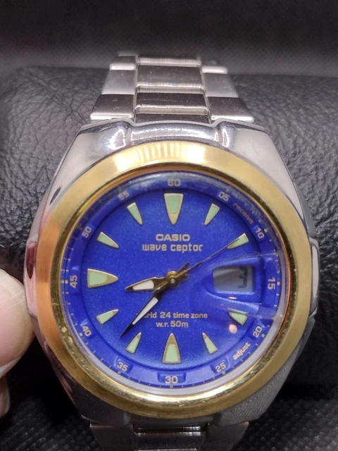 OROLOGIO DA POLSO CASIO WAVE CEPTOR 4303 WVQ 201 HA MONDO FUSO