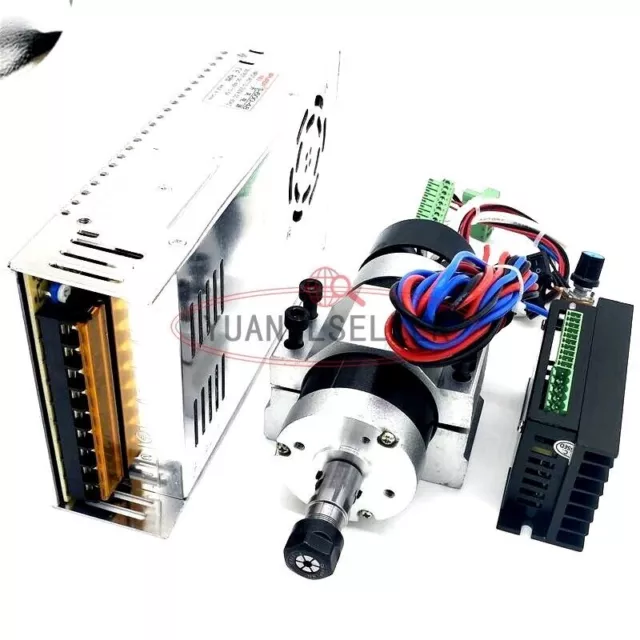 Brushless Spindle ER11 500W + Clamp + BLDC Motor Driver Controller WS55-220 #WD1