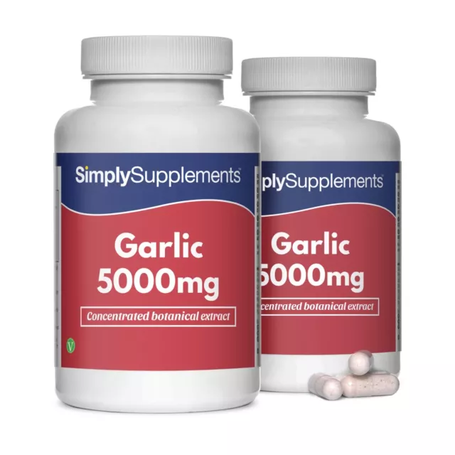 Aglio Extra Forte 5000 mg - 50 mg di estratto - 360 Capsule - SimplySupplements