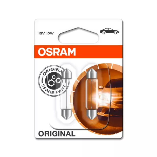 GENUINE OSRAM 2X Number Plate Interior Light Bulbs 12v 5w C5W 239 11x38mm  6418 £2.49 - PicClick UK