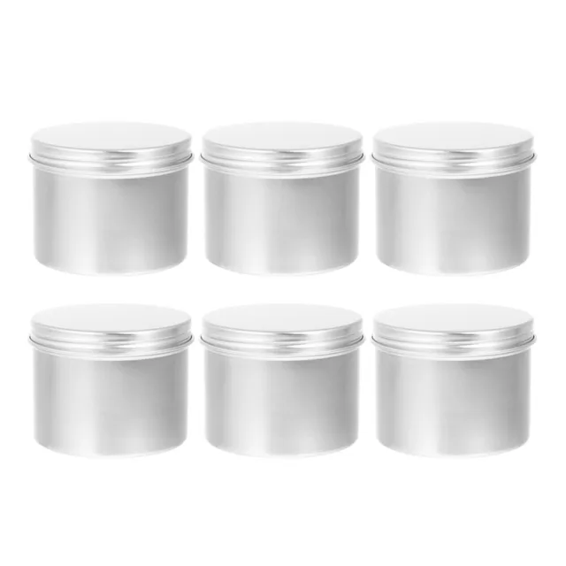 6 piezas mini recipiente latas de velas vaso de velas recipiente de té lata de aluminio