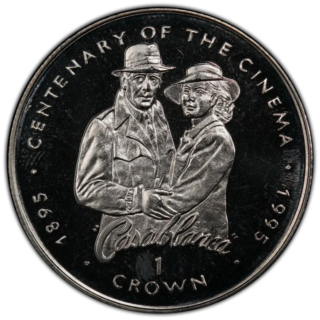 1996 Gibraltar Cu-Ni Crown Casablanca PCGS MS66 Ingrid Bergman RGUTH087