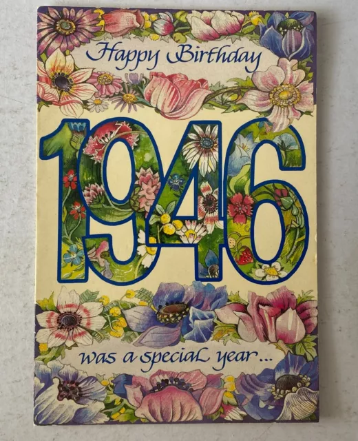 1994 "Happy Birthday 1946" Postcard/Sweden (unused).