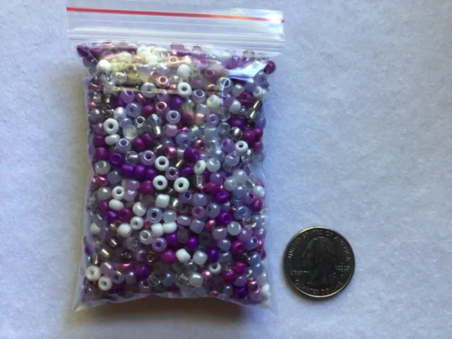 Wholesale Waist 1000pcs Bulk 6/0 Glass Seed Bead 100g AWESOME DEAL Purple Mix