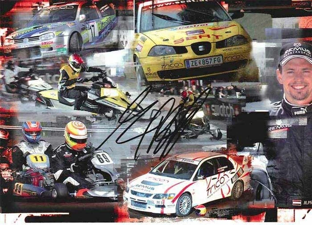 Manfred Pfeiffenberger (European rally driver) SIGNED promo card