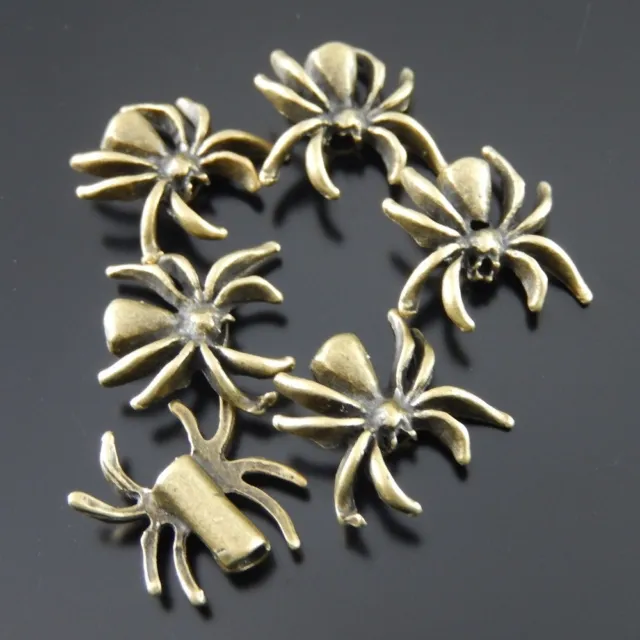 30 Stück Antike Bronze Legierung Spinnen Charme Anhänger für Geschenk Kunst