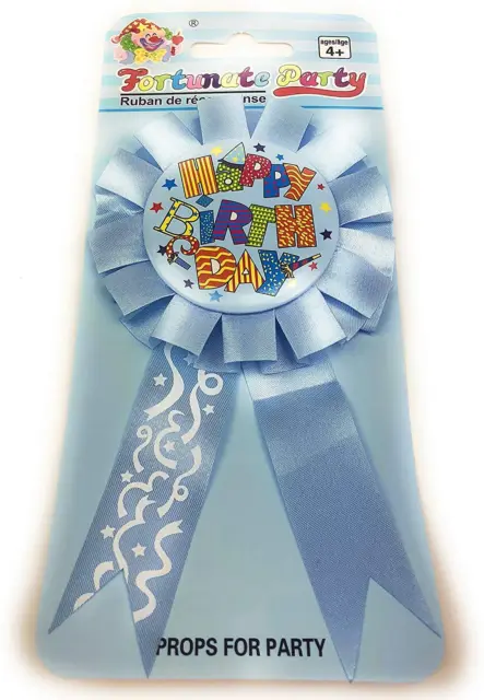 Happy Birthday Boys And Girls Small Badge With Plastic Clip Birthday Party Badge