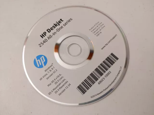 Hp Deskjet 2540 All In One Series Printer Drivers / Software Disk Cd