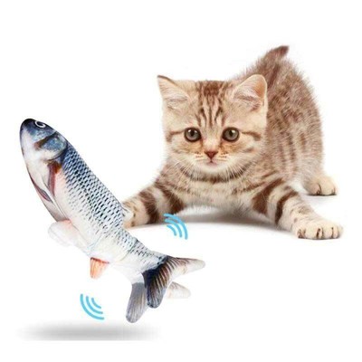 Poisson Jouet Interactif Pour Chat Qui Bouge Electrique Peluche Usb Avec Cataire Eur 11 Picclick Fr