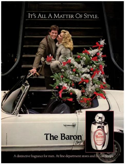 The Baron Cologne Evyan Matter of Style Vintage Print Advertisement 8x11" 1987