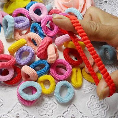 90 Pcs/ Pack Elastic Candy Color*Baby Girls' Towel Hair Ropes Kids' Hair Band'AP