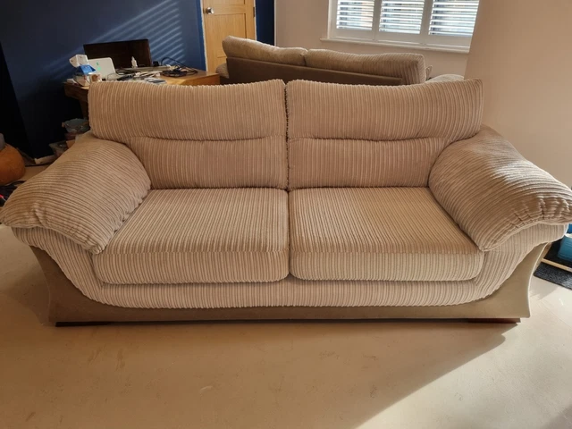 1 OF 2 DFS Deep Leather Hemingway Sofa Foot stool Pouffe 3 seater