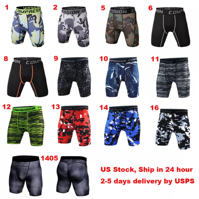 Male Sports Apparel Skin Tights Compression Base Mens Gym Shorts Pants Underwear