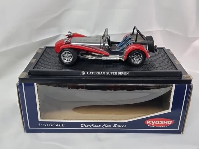 Miniature Kyosho 1/43 Caterham Super Seven Rouge - Ceintures Bleues - 03151R