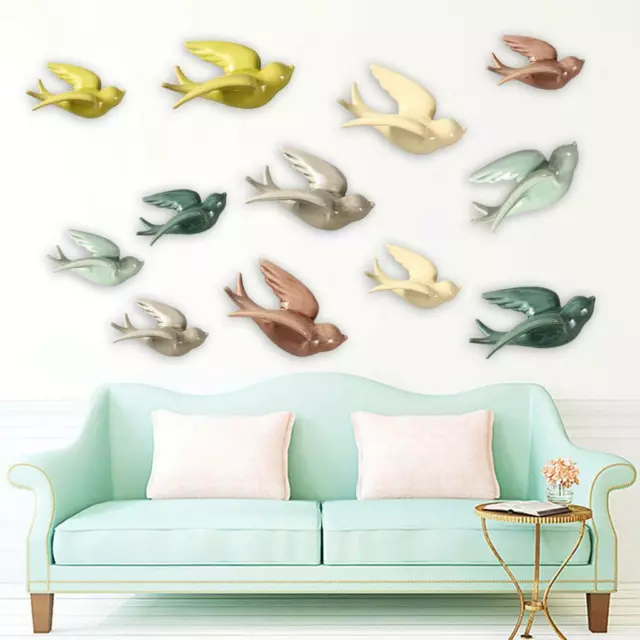 Keramik Schwalben, Vögel, Wanddekoration, Dekoration, Retro Stil, Kunstskulptur
